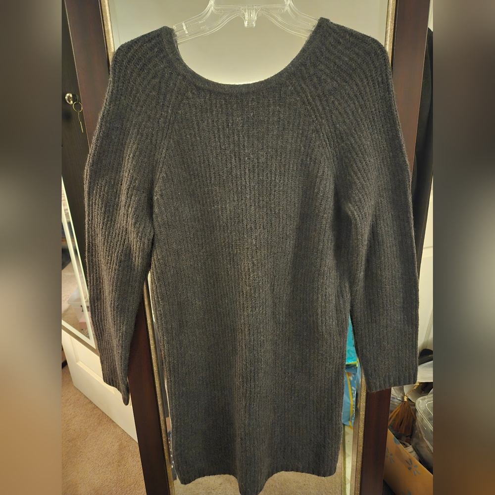 AERIE Gray Women's  Backless Sweater Dress
